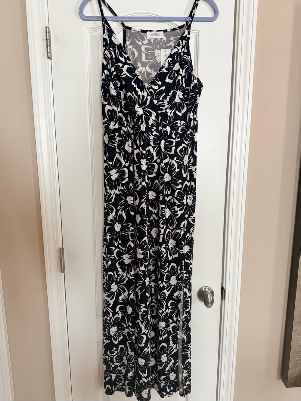Black & White Floral Maxi Dress